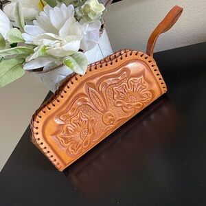Tooled Leather Clutch